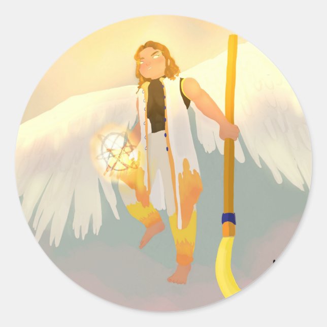 Pegatina Redonda Unexpected buddy (Anverso)