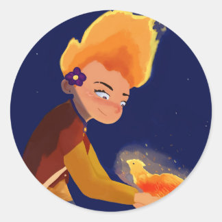 Pegatina Redonda Unexpected buddy