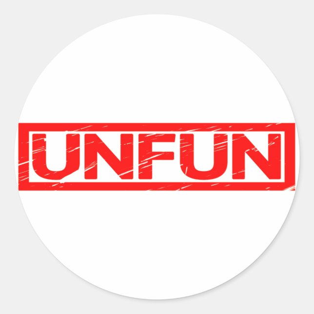 Pegatina Redonda Unfun Stamp (Anverso)
