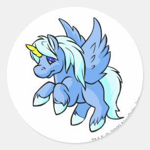 Pegatina Redonda Uni Blue