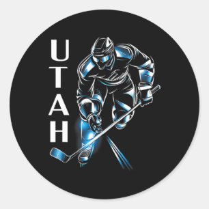 Pegatina Redonda Uni de Hockey para Adultos Eddy'S Canyon Utah Hock