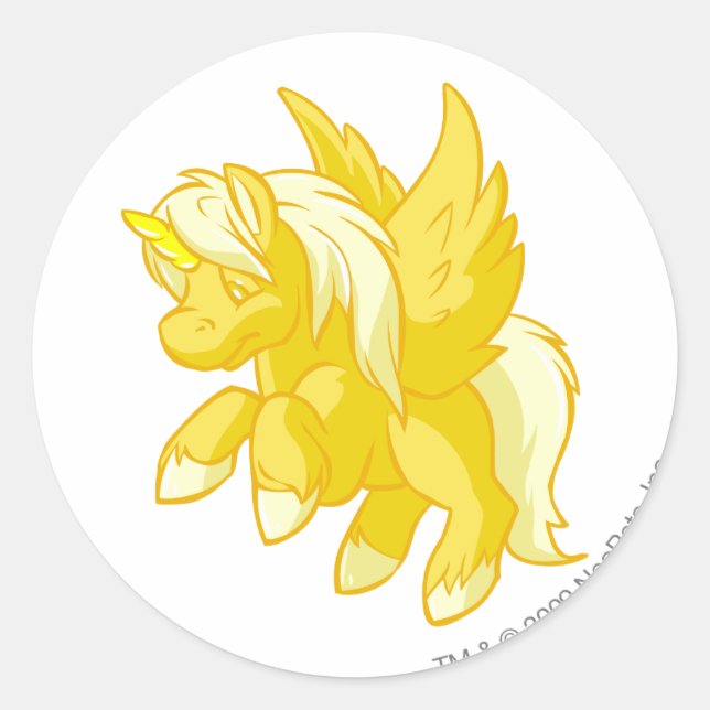 Pegatina Redonda Uni Gold (Anverso)