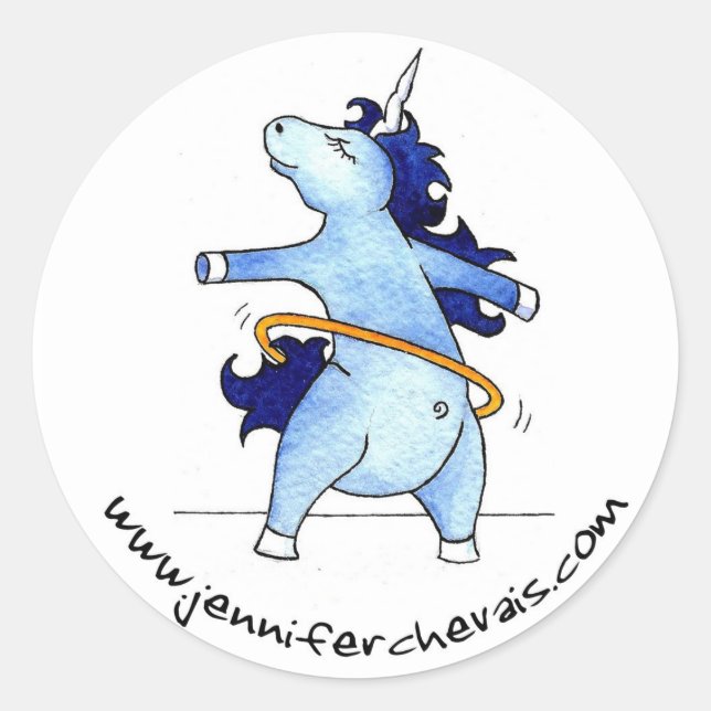 Pegatina Redonda Uni Hula Hoop (Anverso)