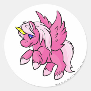 Pegatina Redonda Uni Pink