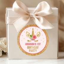 Unicorn Face Birday Party, Purpurina mágico del or