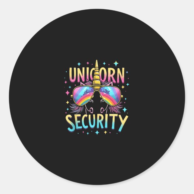 Pegatina Redonda Unicorn Security Tank Top_6 (Anverso)