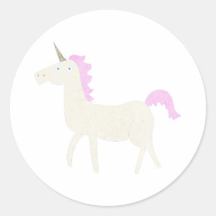 Pegatina Redonda unicornio