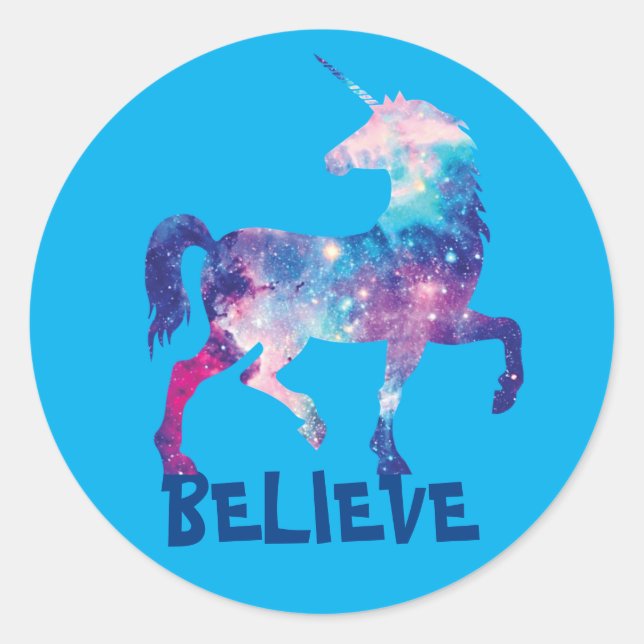 PEGATINA REDONDA UNICORNIO (Anverso)