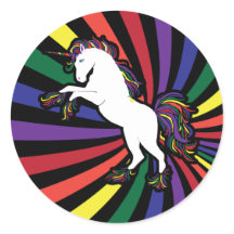 Unicornio arcoiris retro