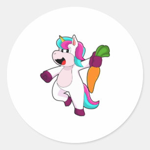 Pegatina Redonda Unicornio con zanja