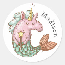 Unicornio de sirena capilar con nombre