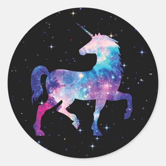 Pegatina Redonda Unicornio Magico De La Galaxia Colorida De La Zazzle Es Imagenes de unicornio » kawaii, para dibujar, colorear, con frases. pegatina redonda unicornio magico de la galaxia colorida de la