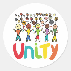 Pegatina Redonda Unidad