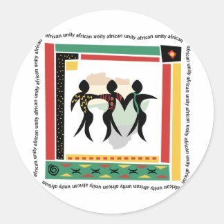 Pegatina Redonda Unidad Africana