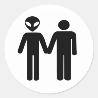 Pegatina Redonda unidad intergaláctica