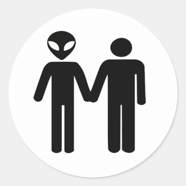 Pegatina Redonda unidad intergaláctica (Anverso)