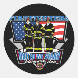 Pegatina Redonda Unidos luchamos contra los incendios