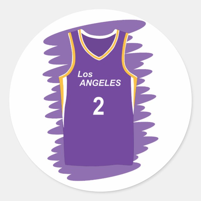 Pegatina Redonda Uniforme número 2 de los Angeles Sparks (Anverso)
