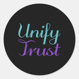 Pegatina Redonda Unify Trust, Conciencia sobre la salud mental