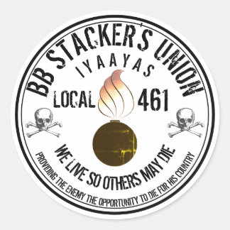 Pegatina Redonda Unión de Stacker