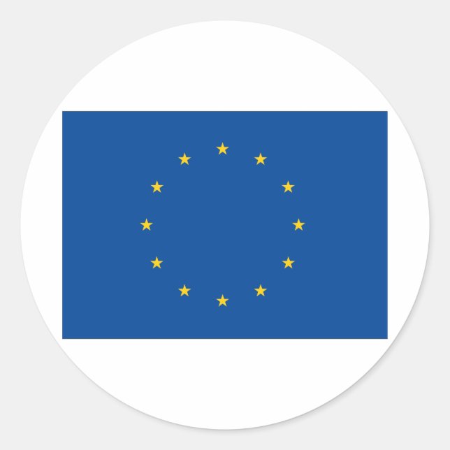 Pegatina Redonda Unión Europea (Anverso)