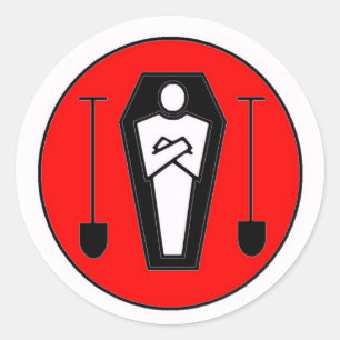 Pegatina Redonda Unión grave 13 de los cavadores