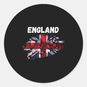 Pegatina Redonda Union Jack England Raining Reino Unido