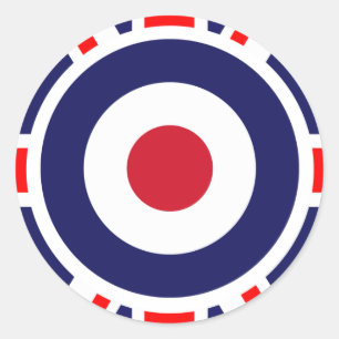 Pegatina Redonda Unión Jack Mods Inglaterra Objetivo