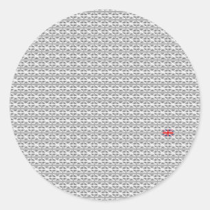 Pegatina Redonda Union Jack - Reino Unido