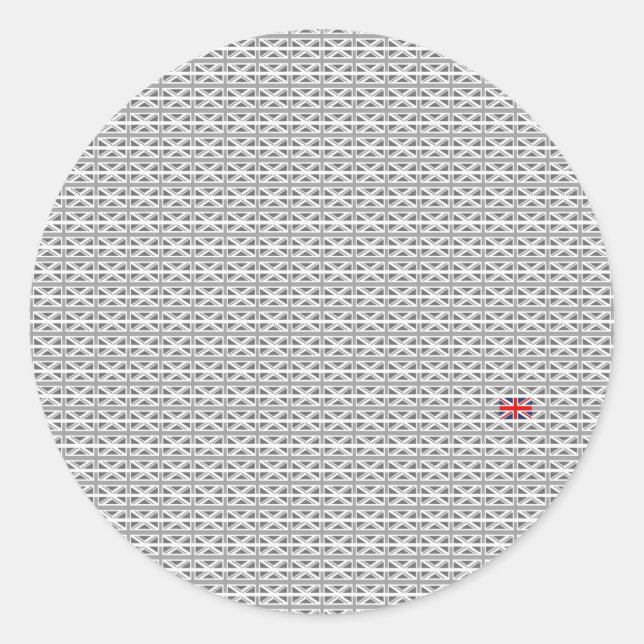 Pegatina Redonda Union Jack - Reino Unido (Anverso)