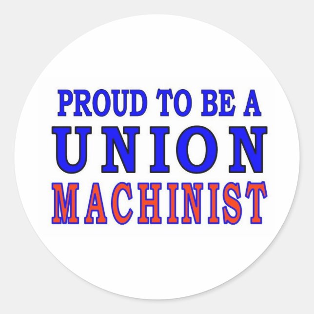 PEGATINA REDONDA UNION MACHINISTA (Anverso)