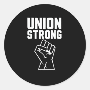 Pegatina Redonda Unión Orgullosa Solidaridad Firme Apoyo A Nuestra