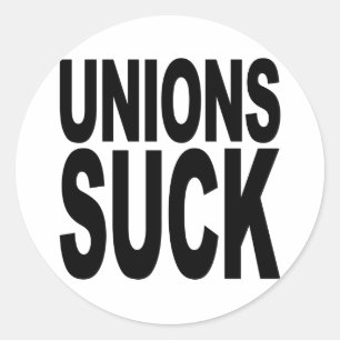 Pegatina Redonda Unions Suck