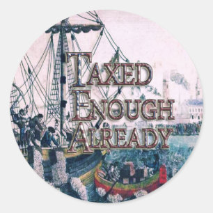 Pegatina Redonda Unirse a los suministros de Fiesta de TEA