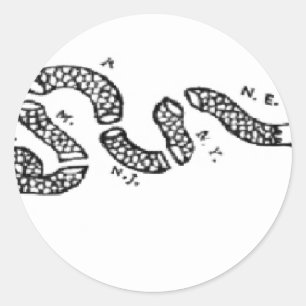 Pegatina Redonda Unirse O Morir serpiente