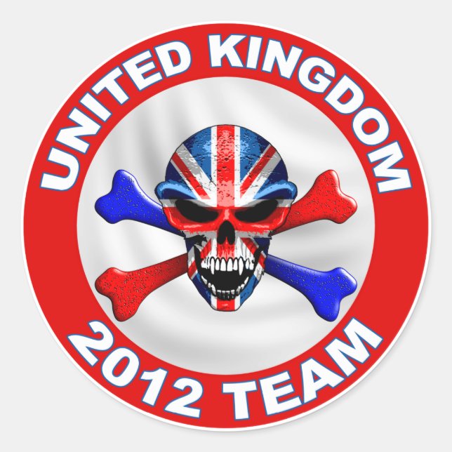 Pegatina Redonda united kingdom (Anverso)