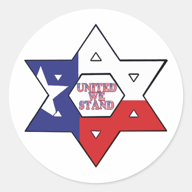 Pegatina Redonda United We Stand (Anverso)