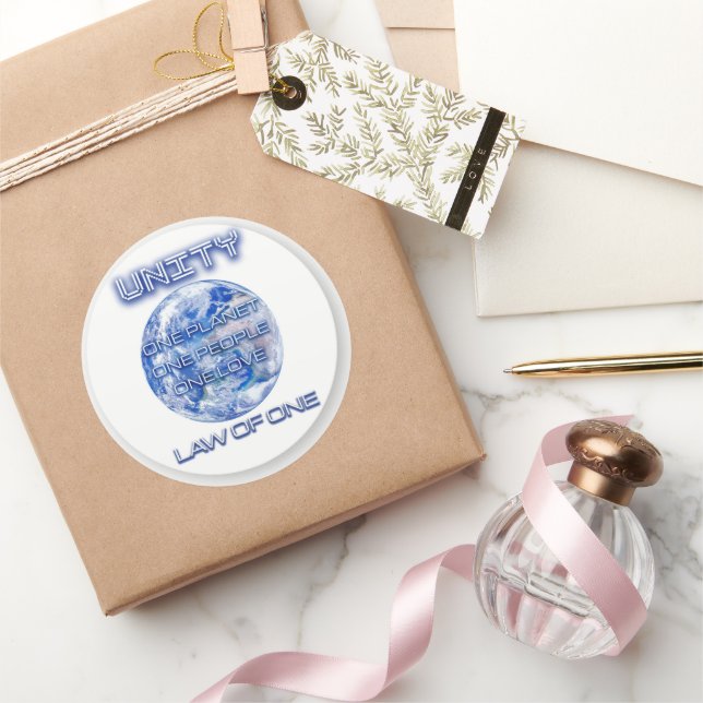 Pegatina Redonda UNITY stickers! Autocollants UNITE planétaire! (Regalar)