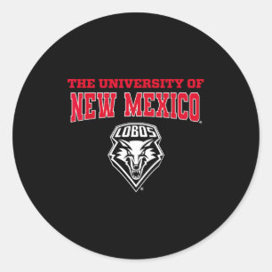 Pegatina Redonda Universidad De Nuevo México Unm Lobos Ncaa Unm&#;