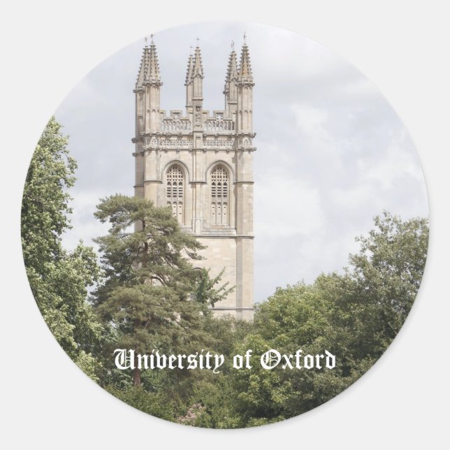 Pegatina Redonda Universidad de Oxford (Anverso)