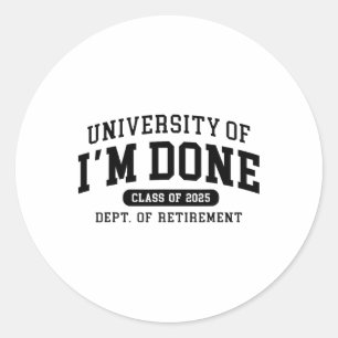 Pegatina Redonda Universidad Divertida De Me Termino Cl De 2025 Pro