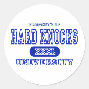 Pegatina Redonda Universidad Hard Knocks