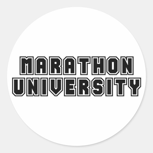 Pegatina Redonda Universidad Marathon (Anverso)