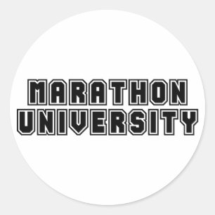 Pegatina Redonda Universidad Marathon