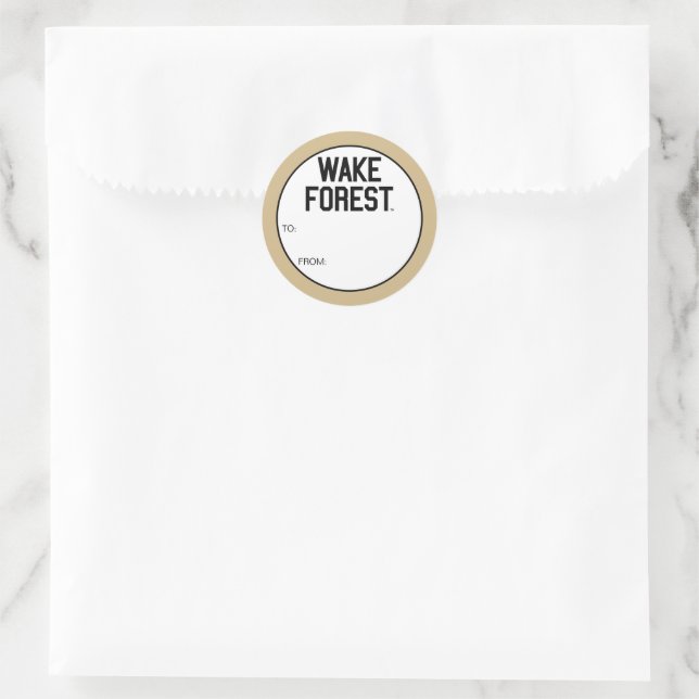Pegatina Redonda Universidad Wake Forest | Bosque Wake (Bolso)