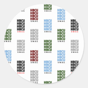Pegatina Redonda Universidad y universidades negras históricas HBC