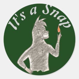 Pegatina Redonda Uno de los reyes magos