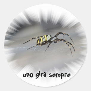Pegatina Redonda uno gira pegatinas sempre