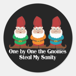 Pegatina Redonda Uno Por Uno Los Gnomes
