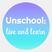 Unschool Live and Learn Verde azulada Purple Pegat